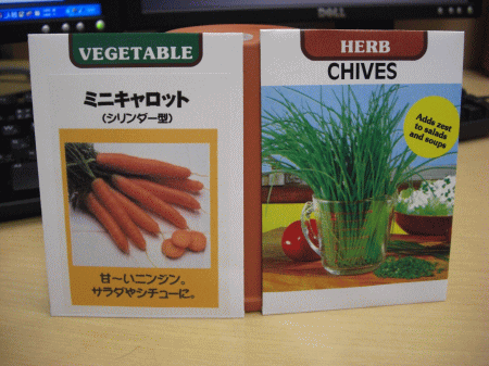チャイブとミニにんじん チャイブとミニにんじんは、コンパニオンプランツ
